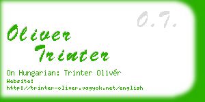 oliver trinter business card