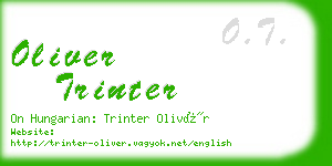 oliver trinter business card